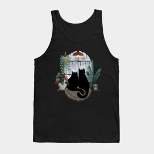 Rainy Day Cats (on Black) Tank Top